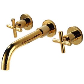 Resim Fause Duvardan Ankastre Lavabo Bataryası Altın Kda102-G 