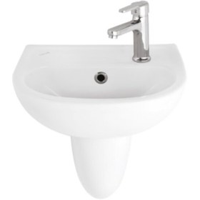 Resim Creavit Tp135 Oval Lavabo Ve Yarım Ayak 29x35 Cm Beyaz 