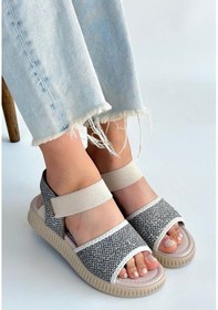 Resim Jake Yeşil Hasır Cilt Sandalet Çok Renkli 