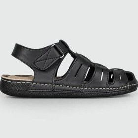 Resim Siyah Cırtlı Erkek Sandalet Apella M0307 M Siyah 