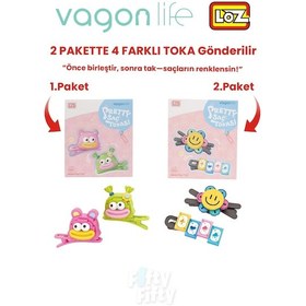 Resim 4'lü Saç Toka Seti Önce Birleştir,sonra Tak 2 Paket 4 Adet Gönderilir Yapı Toka Seti Ff 7101-7135 