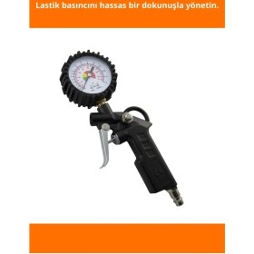 Resim Letsii Hassas Manometreli Saatli Hava Tabancası 0 8.5 Bar / 0 120 Psi 