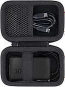 Resim Khanka Anker Nano 30 W/Anker 533 Power Bank 30 W için yedek sert kapaklı taşıma çantası, Anker 10.000 mAh Power Bank için saklama ve seyahat kapağı (siyah, sadece çanta) 