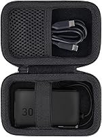 Resim Khanka Anker Nano 30 W/Anker 533 Power Bank 30 W için yedek sert kapaklı taşıma çantası, Anker 10.000 mAh Power Bank için saklama ve seyahat kapağı (siyah, sadece çanta) 