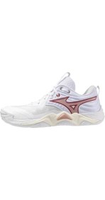Resim Mizuno Wave Momentum Elite Kadın Voleybol Ayakkabısı Beyaz / Kırmızı 