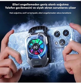 Resim Memo Dla8 Cep Telefon Soğutma Fanı Radyatör Soğutucu Rgb Led Işıklı- 5775 