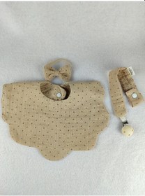 Resim Venedy's Sand Dot Mama Önlüğü Seti Açık Kahverengi 