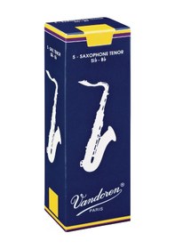 Resim Vandoren Sr221 Traditional Tenor Saksafon Kamışı No: 1.0 Başlangıç - 5'li Paket Klasik Mavi Kutu Ve Çok Yumuşak Başlangıç Kamışı 