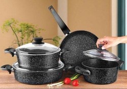 Resim Fırstclass, Life 6 Prç. Siyah Granit Güveç Tencere Seti 