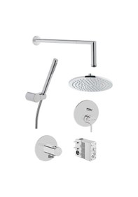 Resim VitrA Origin Krom Ankastre Tepe Banyo Duş Seti Krom 