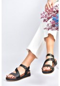 Resim Fox Shoes Siyah Günlük Kadın Sandalet M524022609 