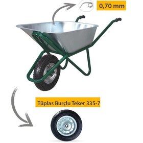 Resim Kanat Pro Galvanizli Demonte El Arabası Avrupa Tipi Şişme Teker 0.70 Mm Sac 