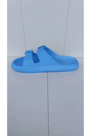 Resim Akım Plaj Havuz Bahçe Deniz Yazlık Yumuşak Kalın Tabanlı Çift Bant Unisex Günlük 46 &47 Numara Terlik 
