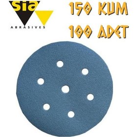 Resim Sia 1949 Hookit 7 Delikli Cırt Zımpara 150 Mm - P150 Kum - 100 Adet 