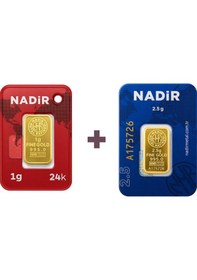 Resim Nadir Gold 24 Ayar 3,5 Gram Külçe Altın 1 Adet 2,5 Gram Külçe Altın + 1 Adet 1 Gram Külçe Altın 