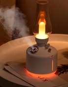 Resim EXENAR Vintage Şarjlı Gece Lambası Hava Nemlendirici Buhar Makinesi 280ml Retro Kamp Işık 