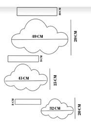 Resim Genel Markalar Pembe Bulut Raf Set 3 Lu 