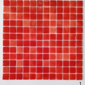 Resim Mutfak tezgah arası, Havuz, Banyo, Sauna, Spa ve Yaşam alanlarının tüm yüzeyleri için Cam Mozaik. Taş ölçüsü: 25x25 mm. File ölçüsü: 31.5x31.5 cm. ( 1 Kutu = 1 m2: Fiyatıdır ) 