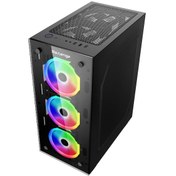 Resim Revenge Clear 4 Rgb Fanlı Temperli Cam Panel Boş Atx Bilgisayar Kasası 