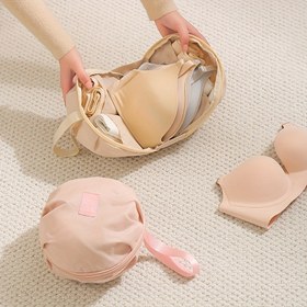 Resim 1 Honey Girl Stili Sutyen Düzenleyici Çanta - Verimli Depolama için Sutyen ve İç Çamaşırı için Hafif, Taşınabilir, Çoklu Bölme Tasarımı, Elde Tutma ve Asma Seçeneği, Seyahat ve Ev Düzenleme için Mükemmel, Seyahat Düzenleyici|Bej Düzenleyici Çanta|Dayanıklı Fermuar Kapanışı, Sutyen Depolama Düzenleyici, Sutyen Düzenleyici Çanta 