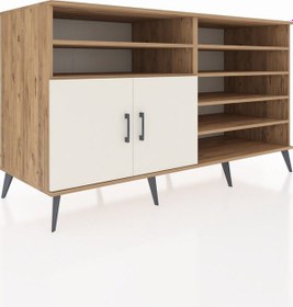 Resim Kronos Konsol 7 Raflı 2 Kapaklı 176x59x99 Çam-aytaşı Aytası/aytası - Atlas Çam 