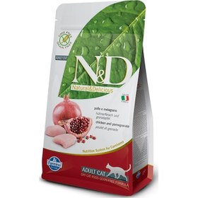 Resim N&D Tahılsız Tavuklu ve Narlı Yetişkin Kedi Maması 1500 G 