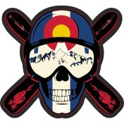 Resim Sticker Atölyesi Kurukafa Kayak Ski Snowboard Sticker - 13033 