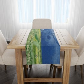 Resim Fırtına Bulutları Altında Buğday Tarlası Runner Örtü - 50 cm x 175 cm 