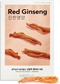 Resim Missha Kırmızı Ginsengli Canlandırıcı Yaprak Maske 1 Adet Airy Fit Sheet Mask Red Ginseng 