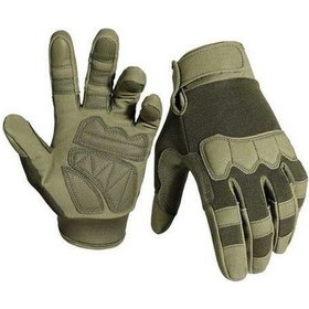 Resim Trendooze Taktik Eldiven Askeri Ordu Balıkçılık Dokunmatik Ekran Kaymaz Mat Yeşil 