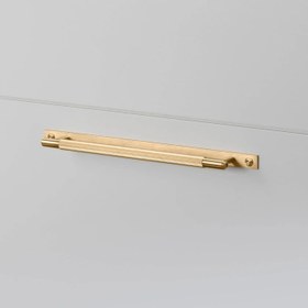 Resim Pull Bar / Plate / Linear - Medium 250mm / Brass 