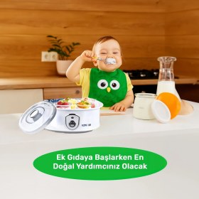Resim Vzn 20W 1,5lt. 7 Kavanozlu Bebek Ek Gıda Başlangıç Seti ve Profesyonel Yoğurt Mayalama Makinesi 