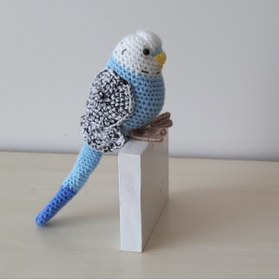 Resim nildamigurumi Amigurumi Kuş Muhabbet Kuşu Sesli 