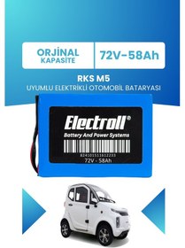 Resim Rks M5 Uyumlu Batarya Standart Kapasite Lifepo4 72v 58ah 