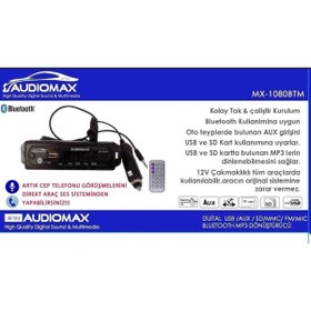 Resim Audiomax Usb Aux Bluetooth Tf Kart Çevirici Modül Aux Girişi Ve 12 Volt Olan Tüm Cihazlara Uyumludur 