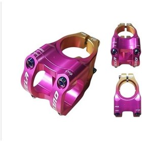 Resim Ovela Bisiklet Gidon Boğazı 31.8mm Pembe-sarı Siyah - Kırmızı 