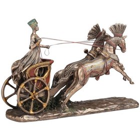 Resim Antik Mısır Serisi: Kraliçe Nefertiti Ve Atlı Savaş Arabası Heykeli 