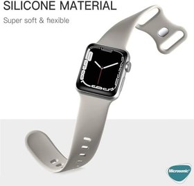 Resim Microsonic Apple Watch Series 8 41mm için Kordon ActiveFlex Wristband Koyu Pembe [Watch Series 8 41mm ile Uyumlu Kordon - Pembe] 