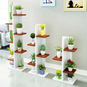 Resim Hitit Dekorasyon Zara Ahşap 3'lü Saksılık&çiçeklik 