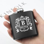 Resim Doğum Günü Hediyesi Kanyak Matarası 6 Oz Siyah 