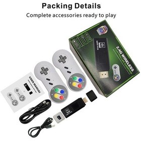 Resim Bloomnest Sınır Ötesi K7 Yüksek Çözünürlüklü Mini Tv Oyun Konsolu 2.4g Kablosuz Oyun Çubuğu 7 Emülatör 64g Destekler 