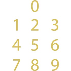 Resim Kapı Daire Numarası 1 mm Gold ve Gümüş Ayna Pleksi Yapışkanlı 