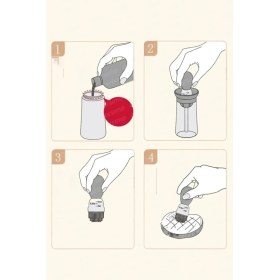 Resim Venüs Shopping Hazneli Silikon Yağ Sos ve Yumurta Fırçası Yağ Fırçası Yağlık Silikon Fırçalı Yağdanlık -İND687 