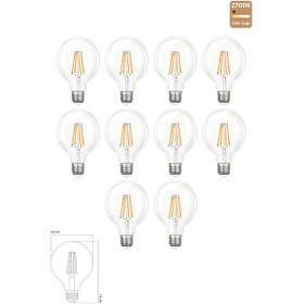Resim Rustik Led Ampul E27 G95 6w 2700k Gün Işığı 10'lu Erd-88 