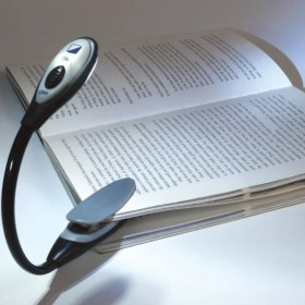 Resim Mena Rise Kitap Okuma Işığı LED Booklight Kıskaçlı Pilli Model LED Işık 
