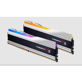 Resim G Skill Gskıll Trident Z5 Rgb Silver Ddr5-6000mhz Cl32 32gb (2x16gb) F5-6000j3238f16gx2-tz5rs 