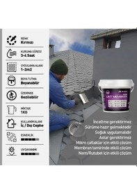Resim Alkoru 1 Kg Gri Kumlu Likit Membran Renkli Reçine Esaslı Sıvı Su Yalıtım Malzemesi 