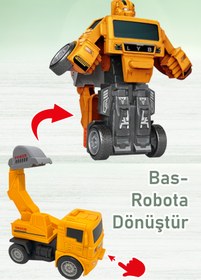 Resim Smartfox Robota Dönüşebilen Çek Bırak Oyuncak Iş Makineleri / Inşaat Araçları 4 Adet 