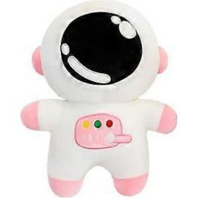 Resim Peluş Oyuncak Robot Adam Uyku Ve Oyun Arkadaşı Pembe 