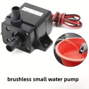 Resim 1 adet 240L/Saat 12V Mini dalgıç pompa fırçasız küçük su pompası 
